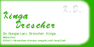 kinga drescher business card